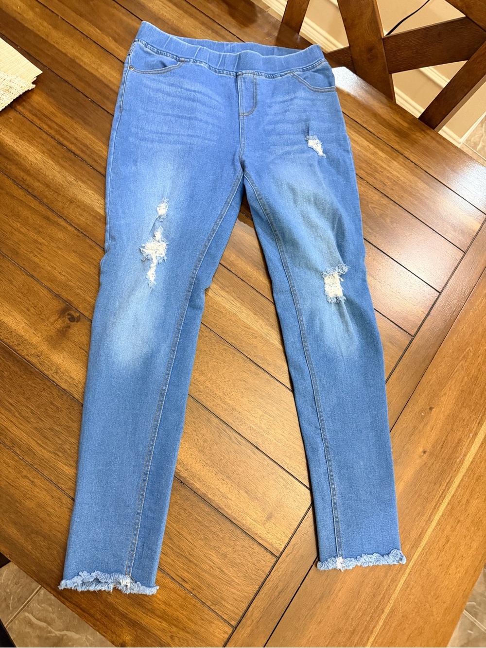 JVini Fashion Distressed Pull-On Jeggings Blue L